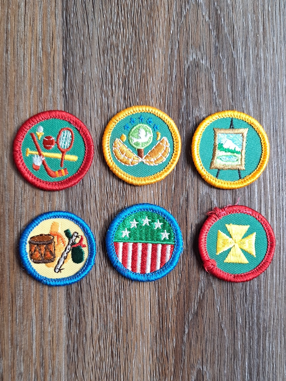 Set Of 6 Girl Scout Patches
